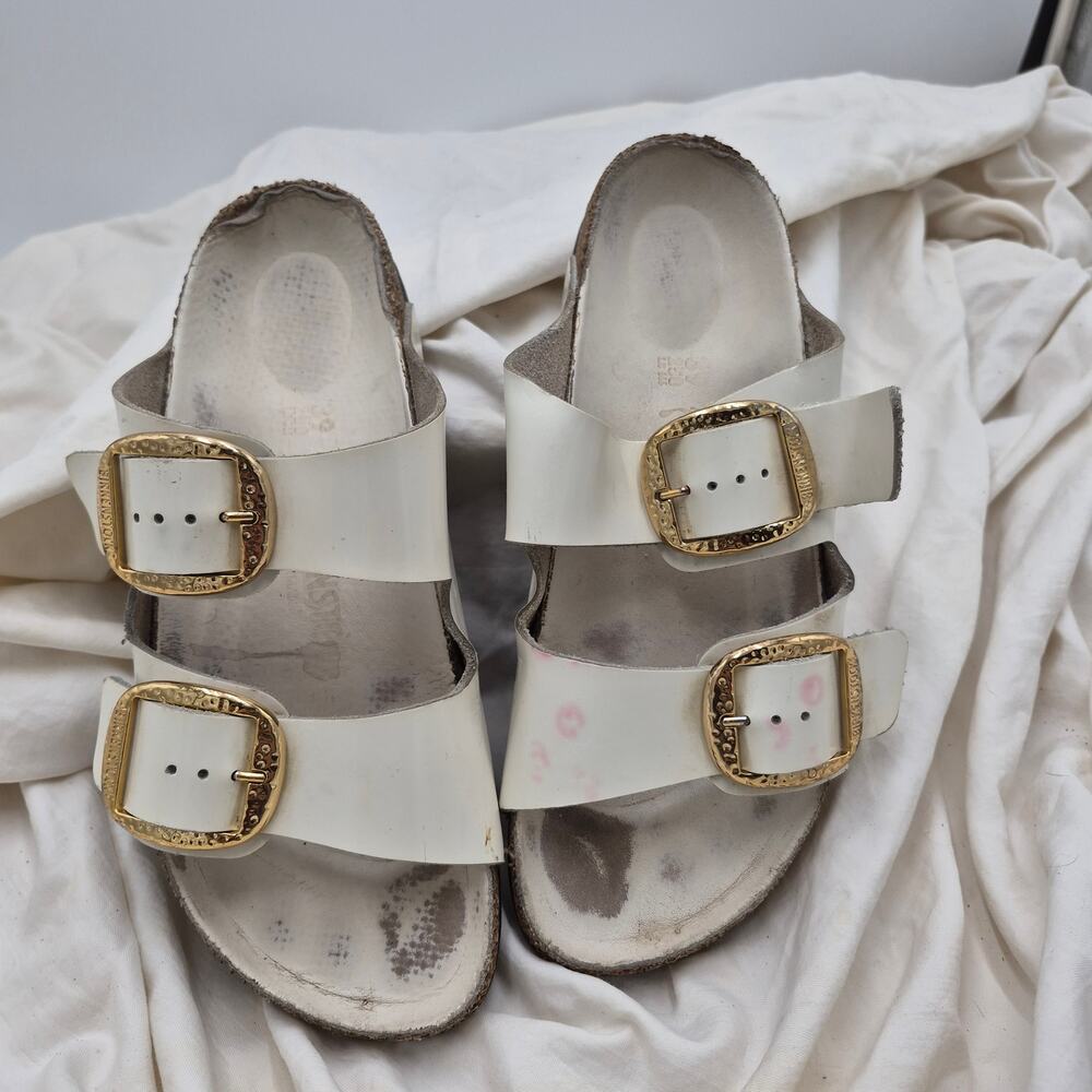 BIRKENSTOCK ARIZONA BIG BUCKLE LEATHER WOMEN SANDALS EU 39 US 8-8.5